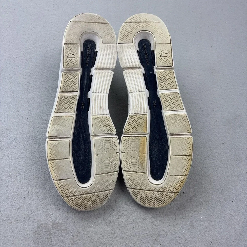 On The Roger Shoes Mens Size 10 White Leather Cushioned Casual Sneakers